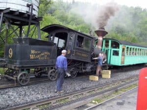 Mount Washington Cog Railway Mit der Cograilway auf den Mount Washington