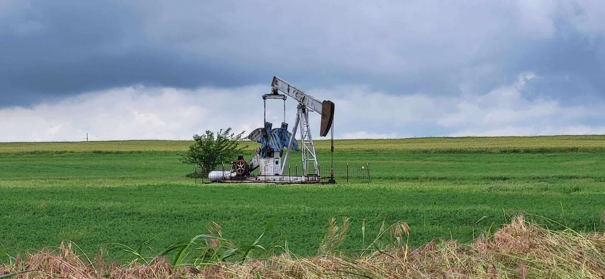 Eine Ölpumpestation in Oklahoma