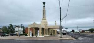 Shamrock Texas Die Conoco Tankstelle in Shamrock im Art Deco Stil