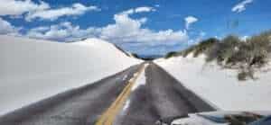 White Sands So fährt man in die White Sands hinein