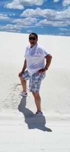 White Sands Klaus Zeiler auf einer Düne in den White Sands