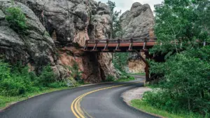 TGAR Eine Pigtail Bridge auf der Iron Mountain Road