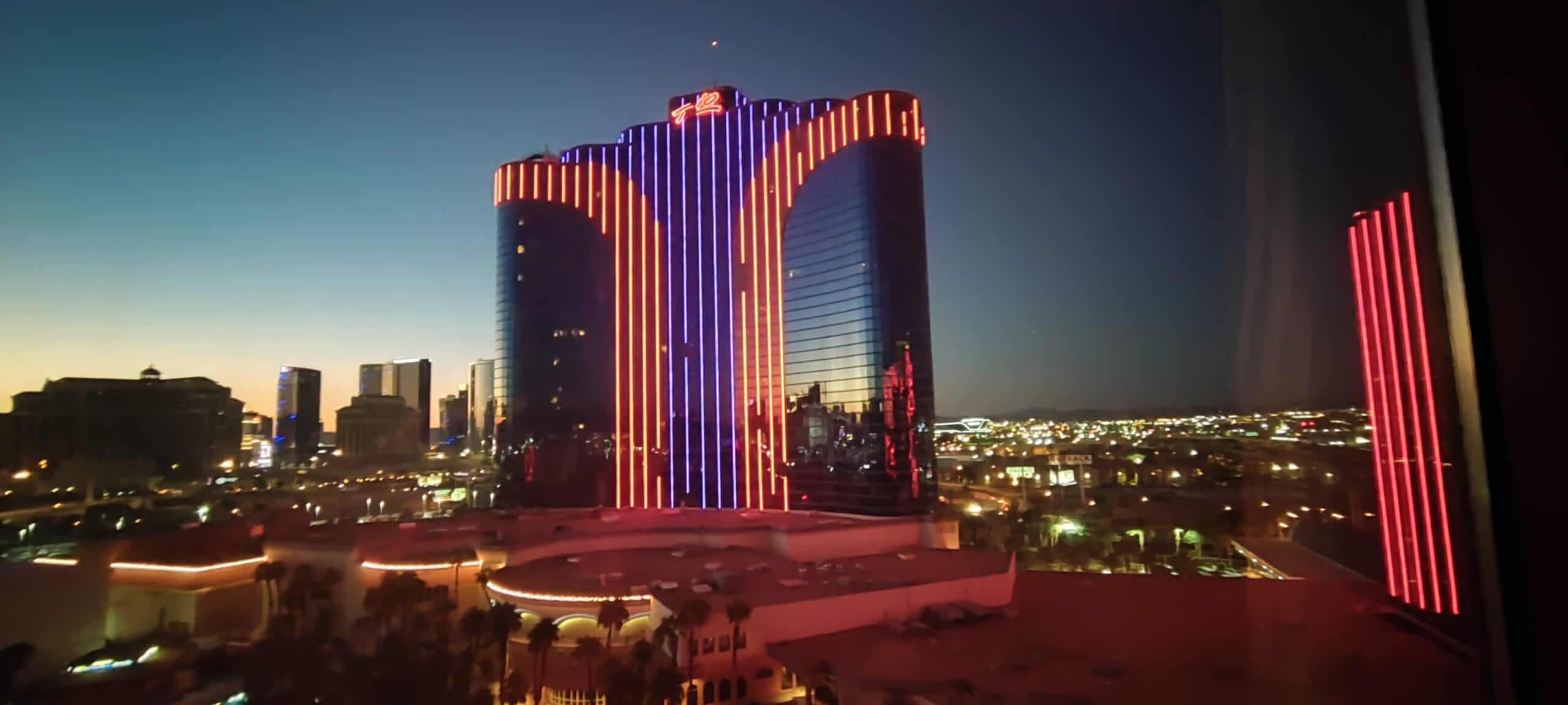 Hotel in der Nacht in Las Vegas