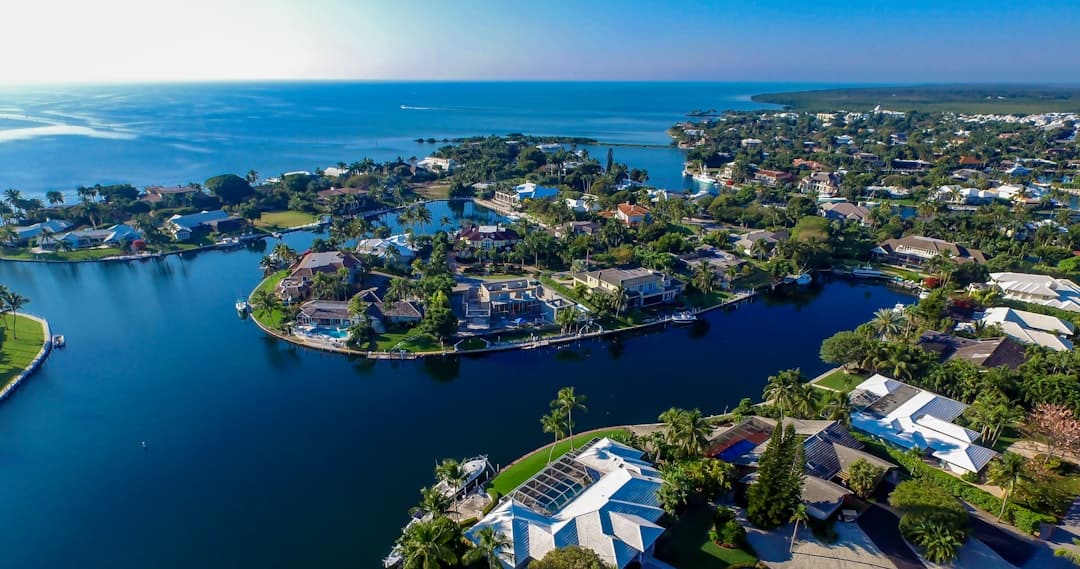 Photo by Baron Alloway a bird's eye view of a large body of water