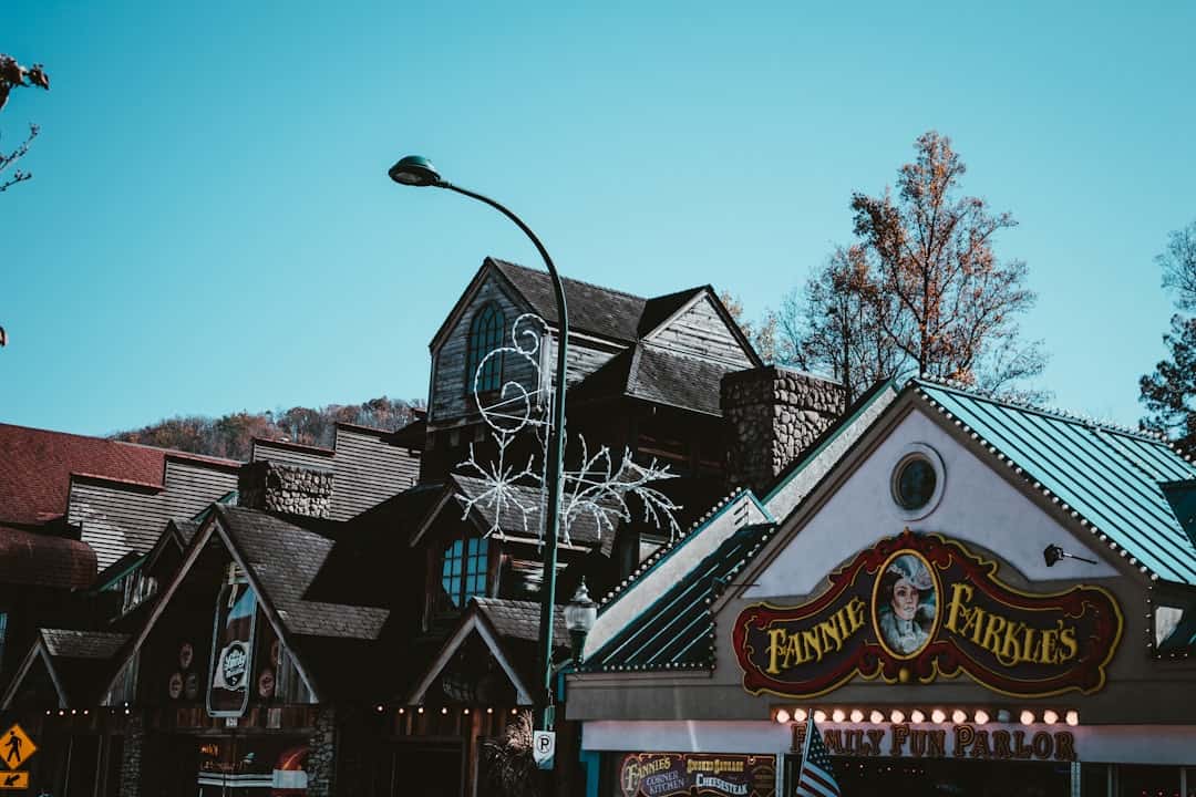 Photo by Sean Foster a building with a clock on the front of it
