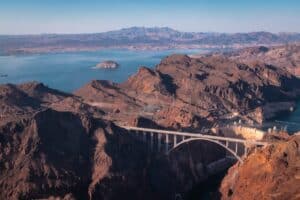 a large bridge over a large body of water