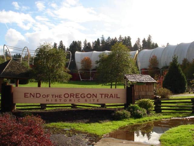 End of the Oregon Trail Interpretive Center in Oregon City – historisches Ziel der Siedlerreise nach Westen